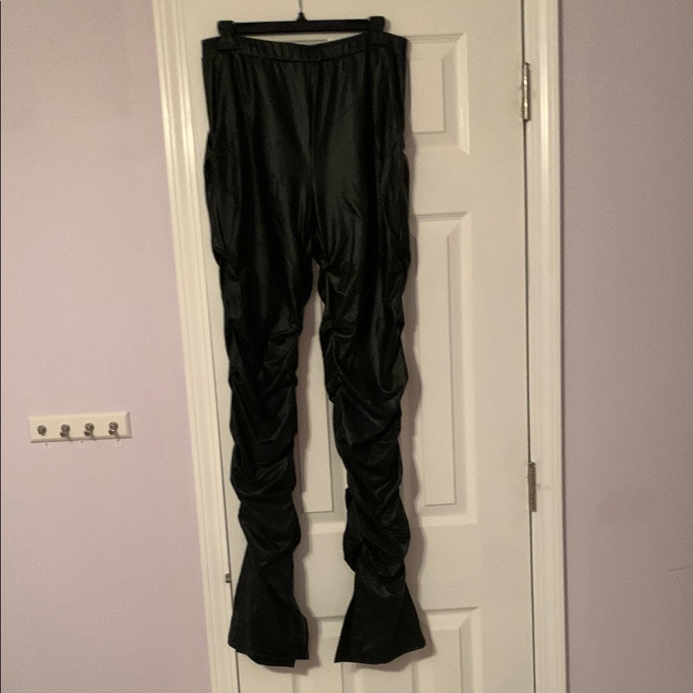 SHEIN Black Ruched Pants